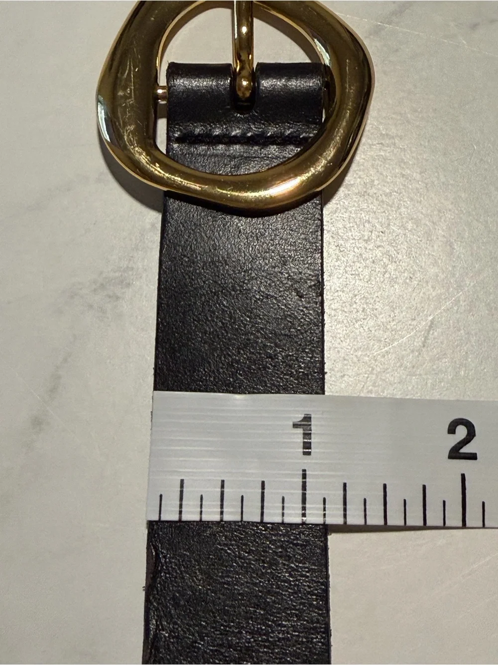 Madewell Leather Women's Belt with Gold Buckle